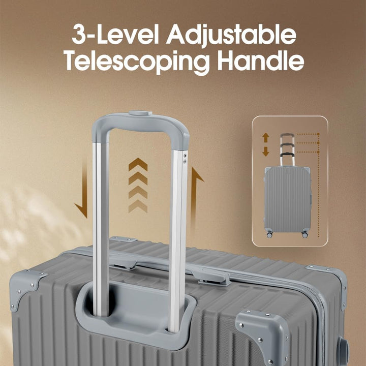 Lightweight hard shell luggage, spinner wheels, and a TSA approved lock for hassle-free airport travel.