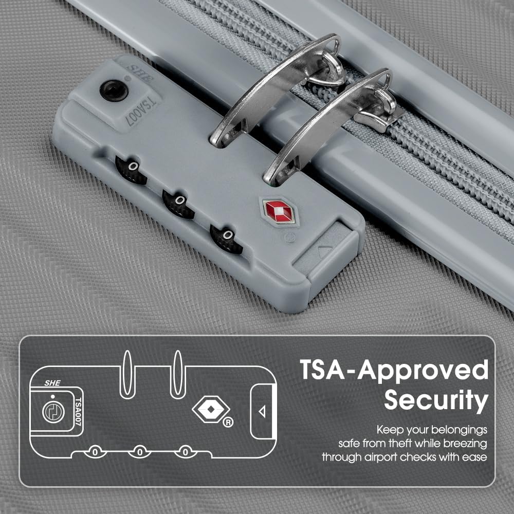 Premium hard shell suitcase with 360° spinner wheels & TSA lock for secure and effortless travel.