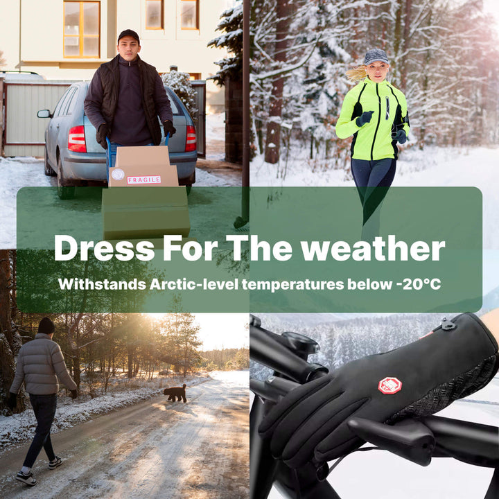 USB rechargeable electric heated gloves, unisex, with touchscreen capabilities for all winter sports.