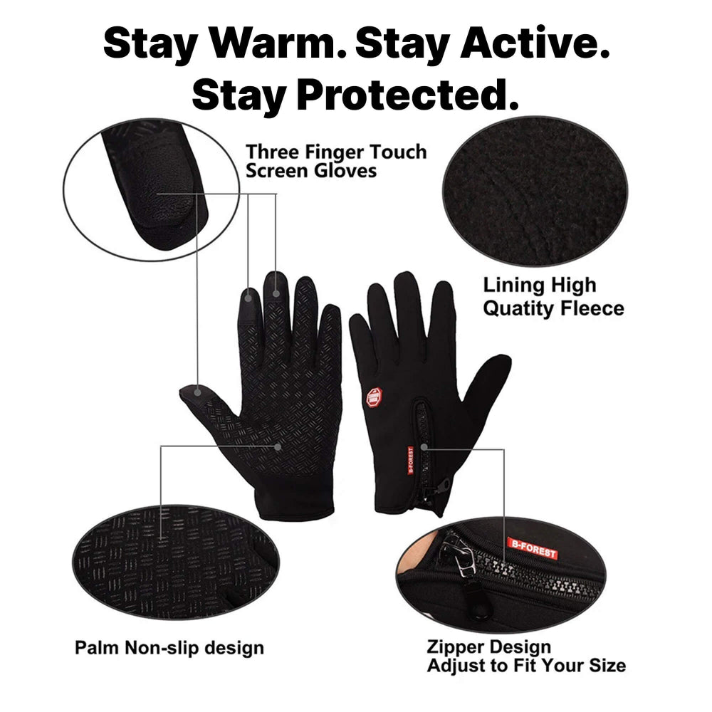 Outdoor gear electric heated gloves, waterproof, windproof, touchscreen, for winter adventures.