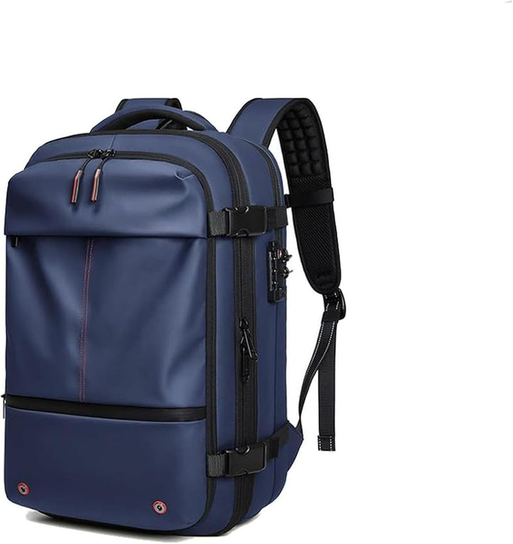 Compression travel backpack with anti-theft, wet compartment. Perfect unisex carry-on for travel.