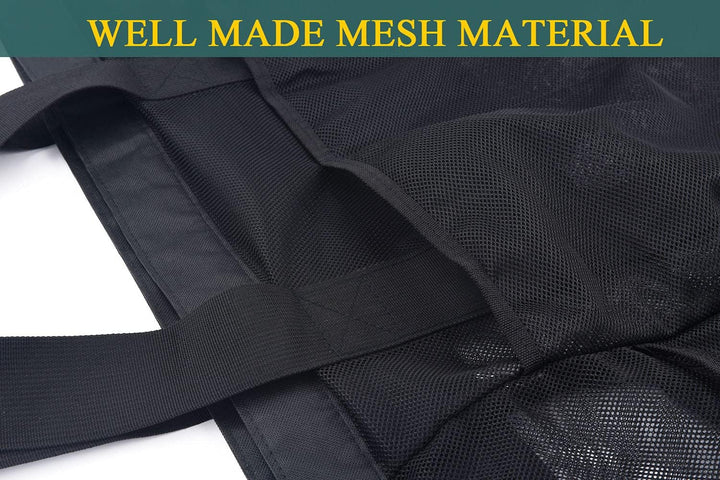 Secure zippered extra-large mesh beach tote. Sandproof carryall designed for family beach trips & vacation fun.
