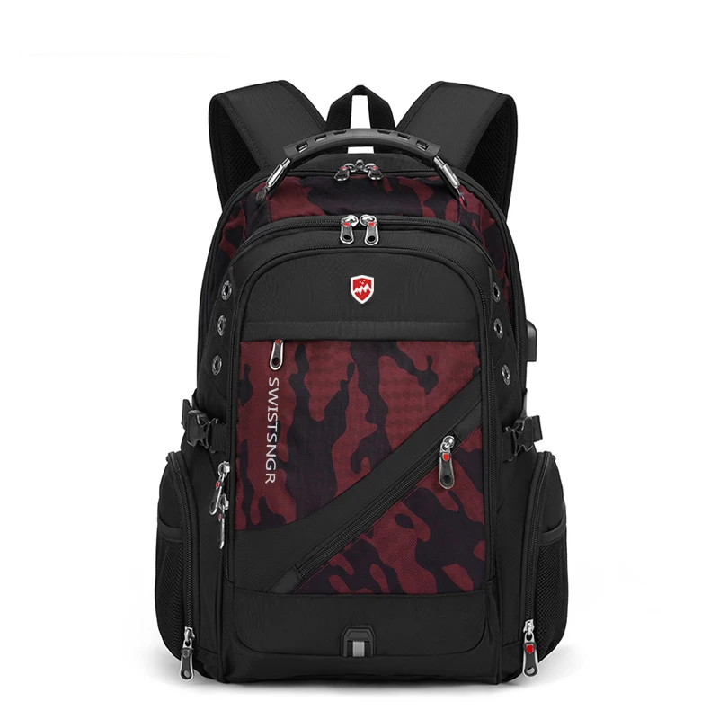 Unisex extra-large waterproof laptop backpack in an urban setting, perfect for daily commute & travel.