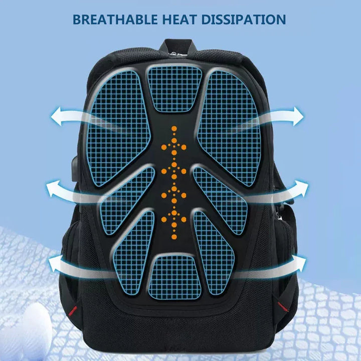 Anti-theft unisex laptop backpack, waterproof & extra-large, perfect for school, work, or outdoor travel.