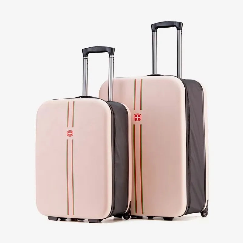 Smart unisex foldable suitcase, Porto. Compact & protective luggage for efficient travel and easy storage.
