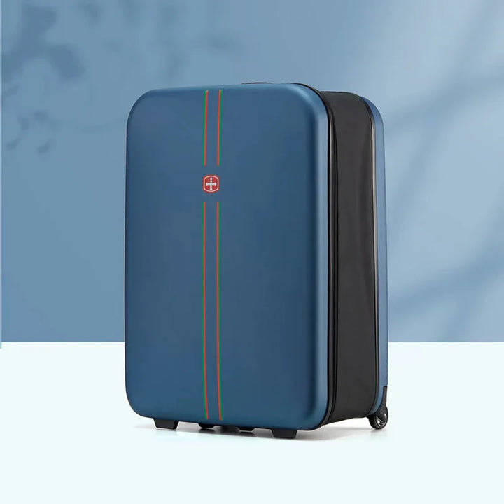 Large Porto foldable check-in suitcase. Durable, protective luggage for extended travel, easy to store.