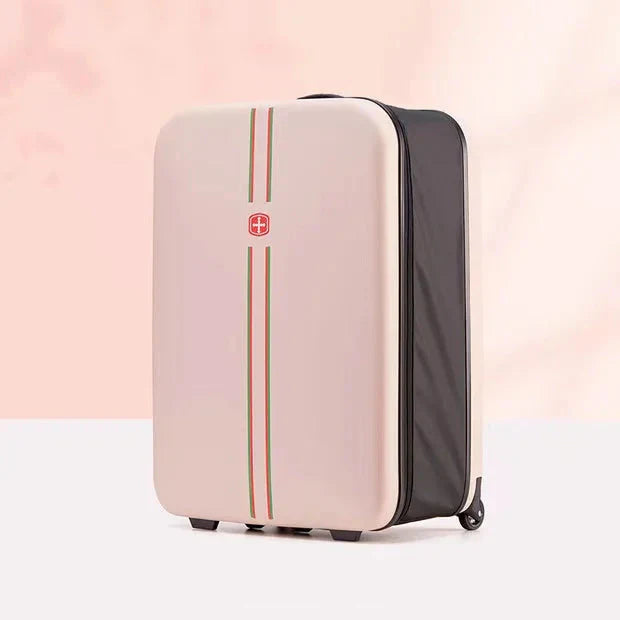 Unisex Porto foldable hard-shell travel suitcase. Durable rolling luggage, perfect for protective compact travel.