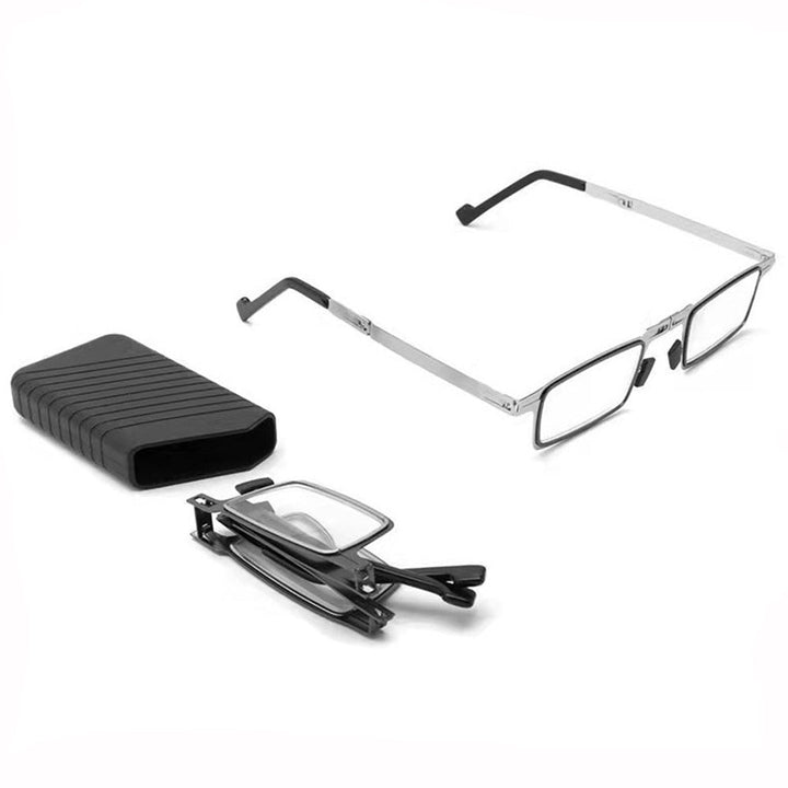 Modern unisex foldable reading eyewear, designed for both men and women, available in multiple strengths.
