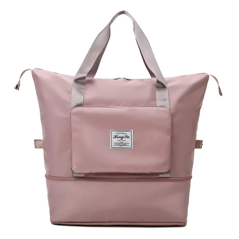 Versatile folding suitcase for travel, a compact FlexCarry bag, perfect for flights, gym, or weekend trips.
