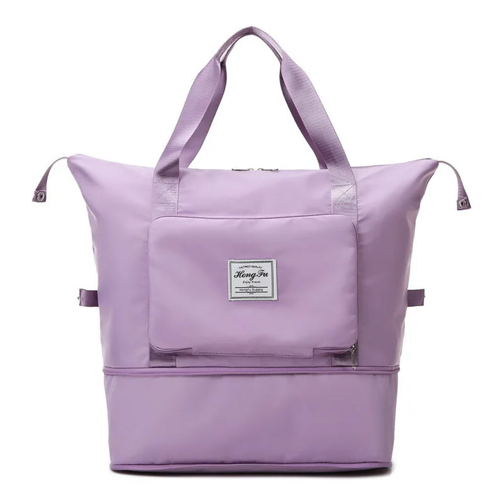 Unisex FlexCarry folding travel organizer bag, compact luggage for efficient packing, a flight essential.