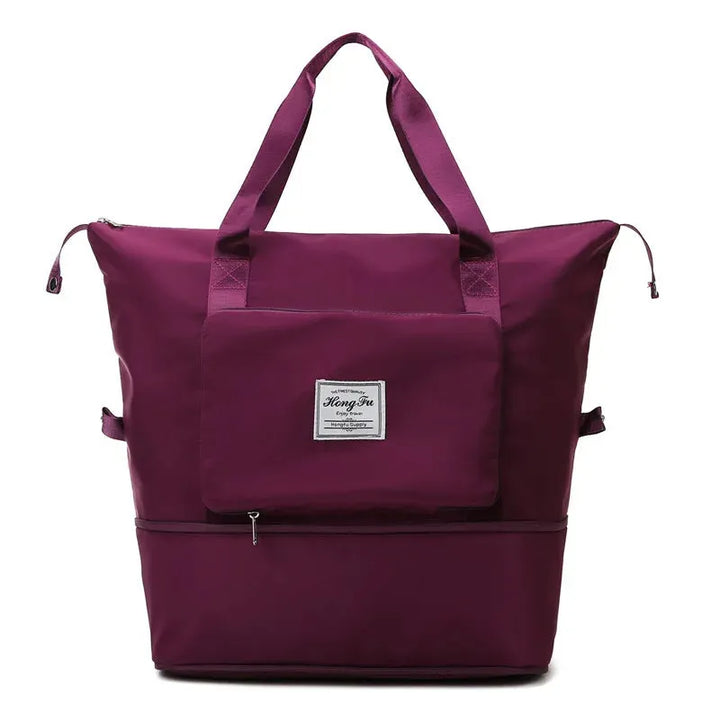 Durable folding travel suitcase, FlexCarry compact bag, essential adventure gear for any unisex traveler.