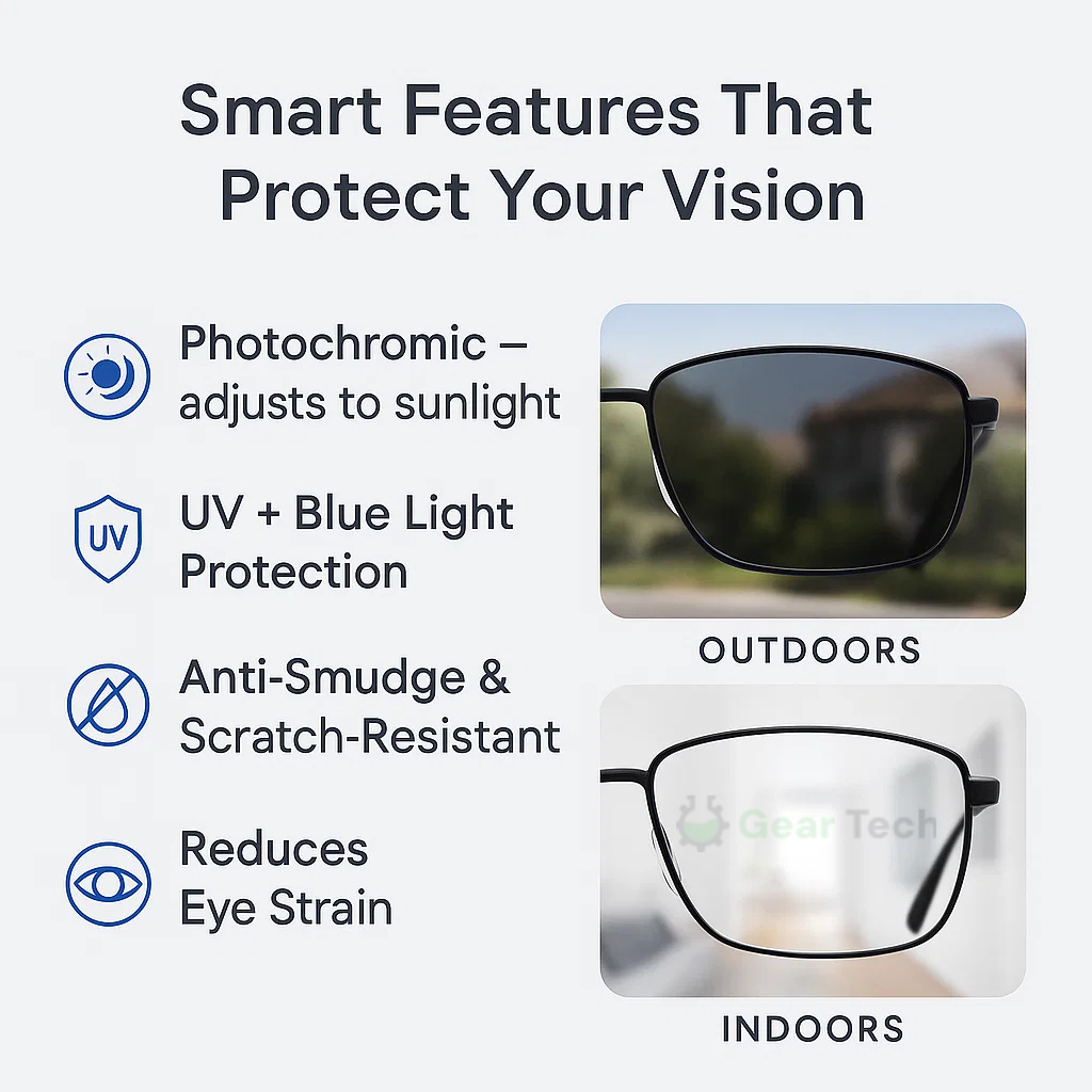 Unisex German Progressive Multifocal Glasses, sleek design with scratch-resistant lenses, perfect for varied visual tasks.
