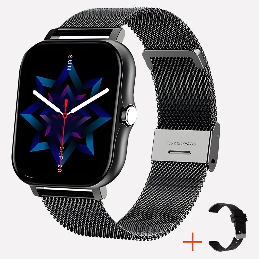 Rechargeable GPS safety device. Unisex smartwatch for daily use with emergency call & personal alarm functions.