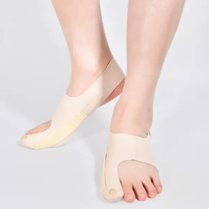 Orthopedic hallux corrector sleeve for bunion relief & toe alignment. Foot care support for men & women, discreet wear.