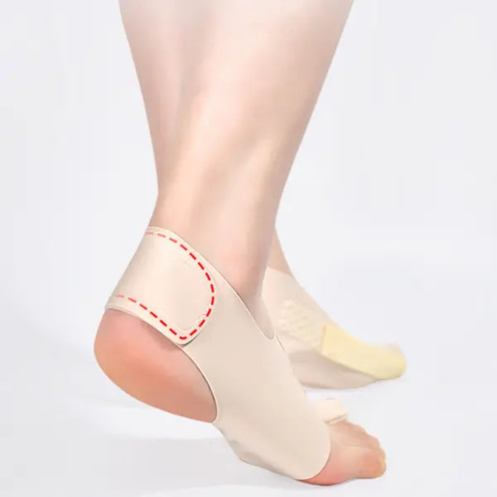 Discreet unisex hallux corrector sleeve for bunion pain relief, aligning toes & providing orthopedic foot support.