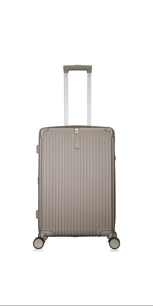 Unisex hard case spinner luggage with USB charging & expandable storage, perfect for travel.