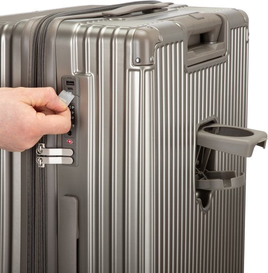 Unisex hard case travel bag, essential for durable and convenient long journeys.