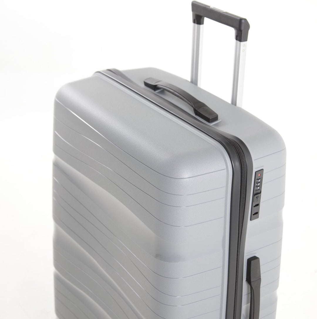 Secure hard-shell suitcase with TSA lock, durable & lightweight, essential travel gear.