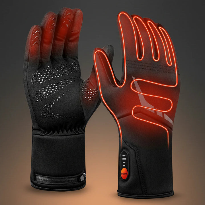 Unisex heated winter gloves, battery powered for ultimate warmth in cold weather. Perfect outdoor gear.