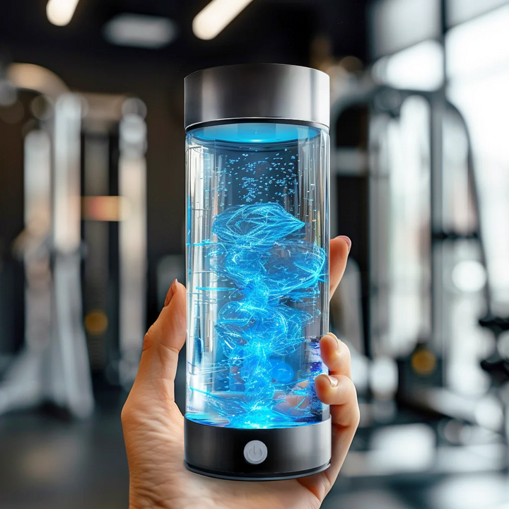 "Unisex Hydrogen Water Bottle - Sleek ergonomic design, antioxidant infuser for wellness, health boost with portable use."