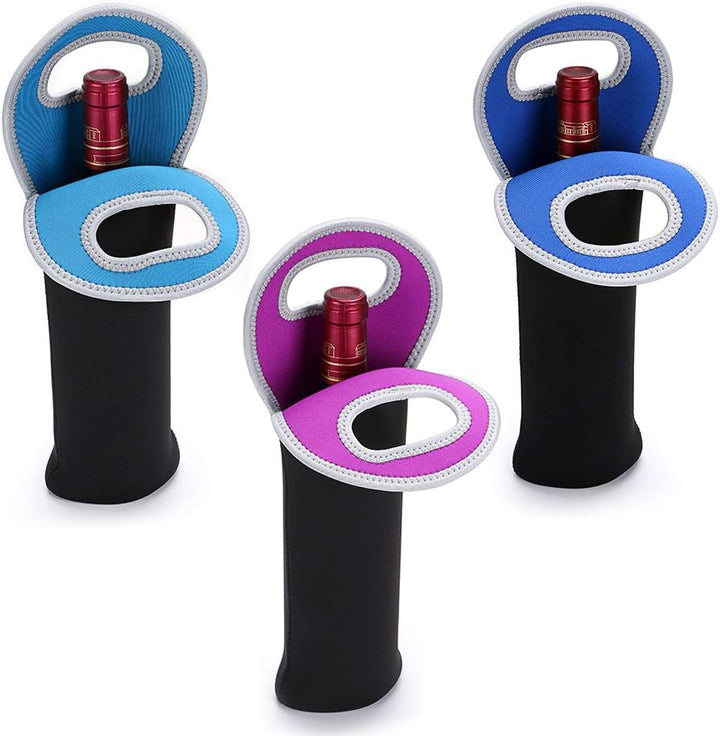Unisex insulated dual wine bottle carrier tote, perfect for picnics & travel.