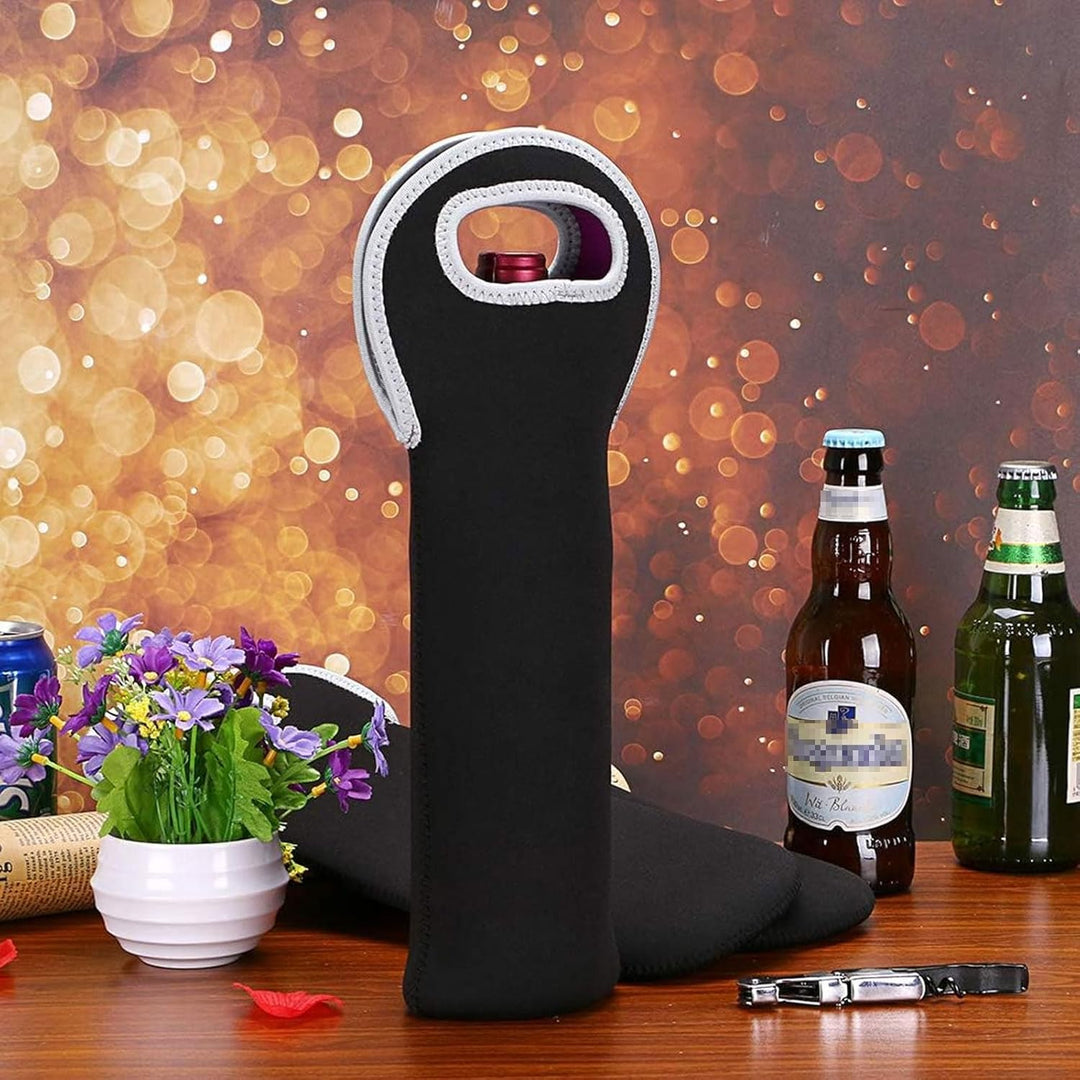 Neoprene dual-bottle wine cooler bag, essential for parties & outdoor events.