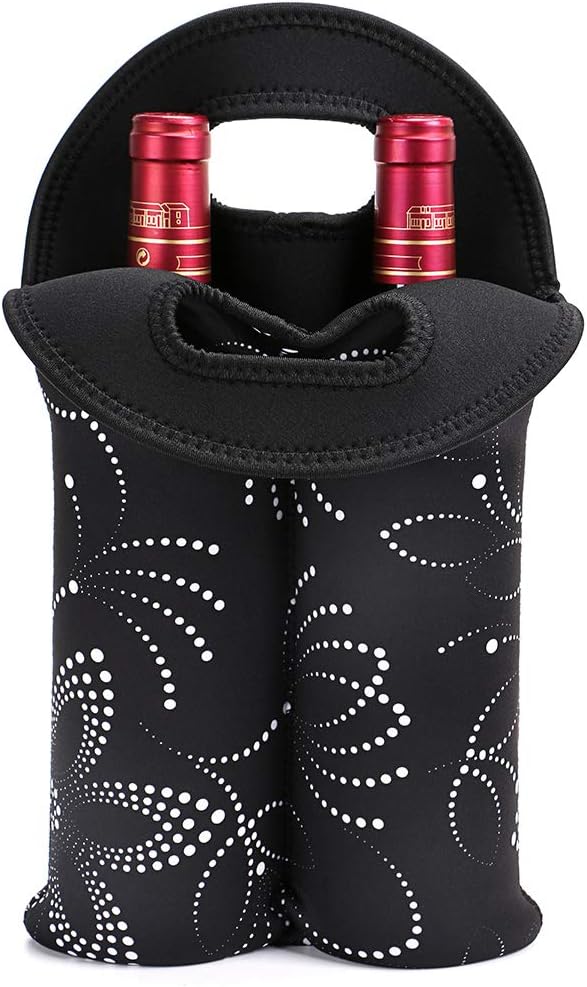 Insulated dual wine bottle cooler, perfect for parties or a day out with friends.