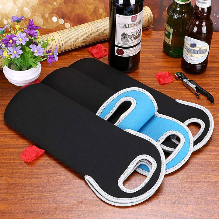 Dual bottle neoprene tote, a great gift for wine lovers and travelers.
