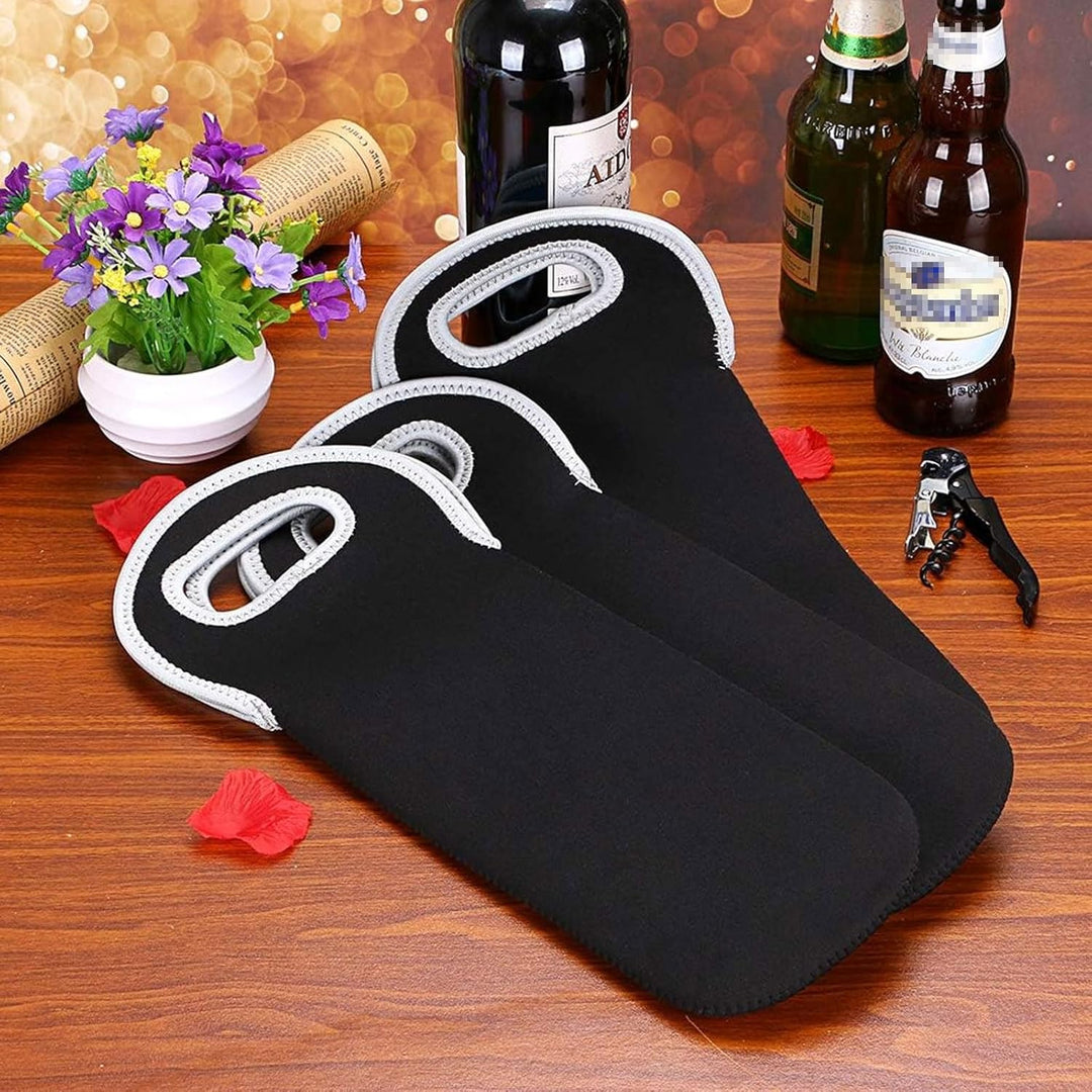 Lightweight insulated wine carrier for two bottles, easy transport accessory.