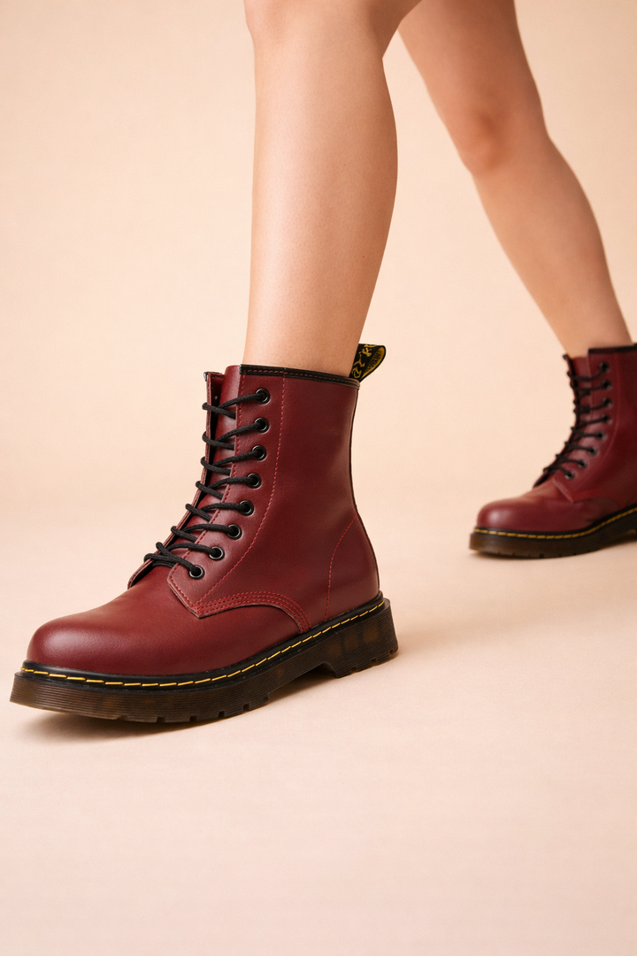 Sturdy unisex insulated lace-up ankle boots for winter. Weather-ready casual footwear for warmth & comfort in cold.