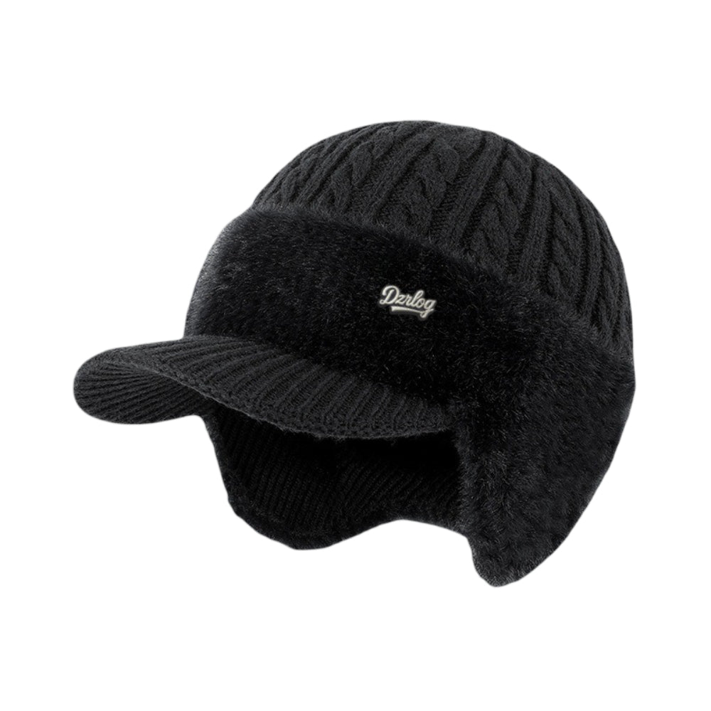 Essential unisex cold weather hat, trapper style with warm knit & protective ear flaps.