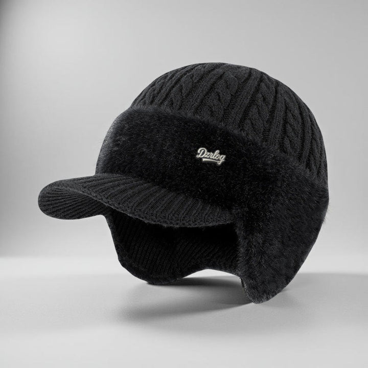 Cozy unisex knit beanie cap, trapper style, with ear flaps for ultimate winter warmth.