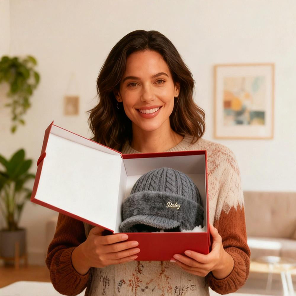 Heavy-duty unisex snow hat, trapper style with soft knit lining & protective ear flaps.