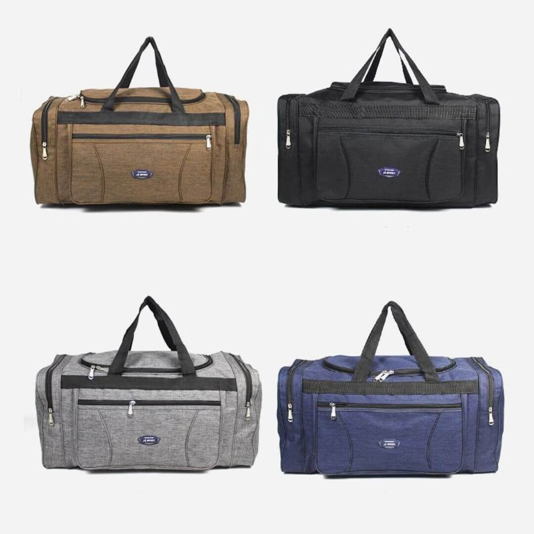 Unisex large waterproof travel duffle bag, multi-use carry-on for gym, weekend, or sports trips.
