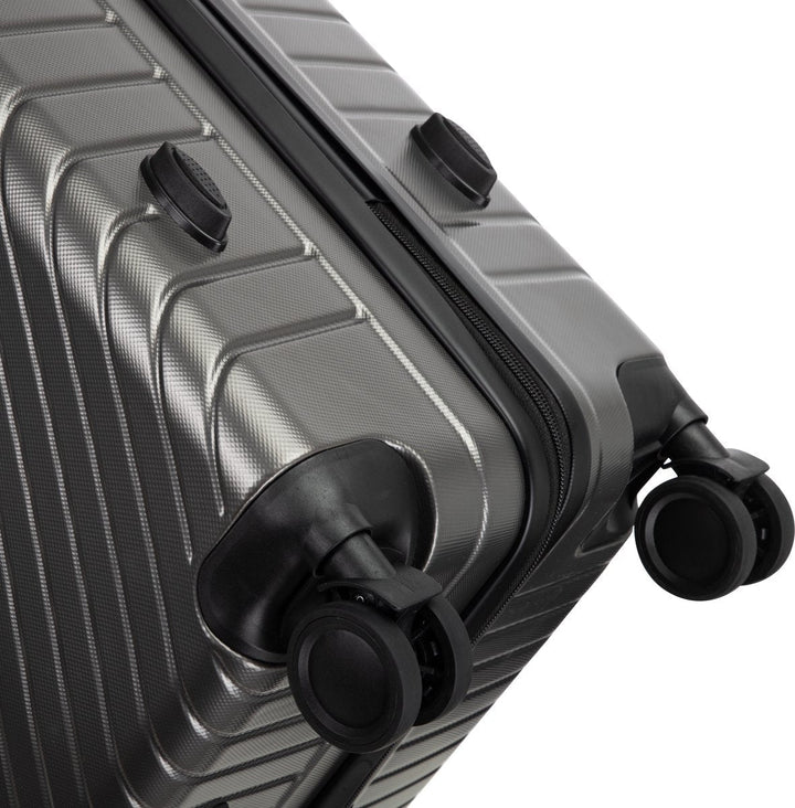 Compact hardshell carry-on suitcase for easy overhead bin storage. Unisex design, perfect for short trips.