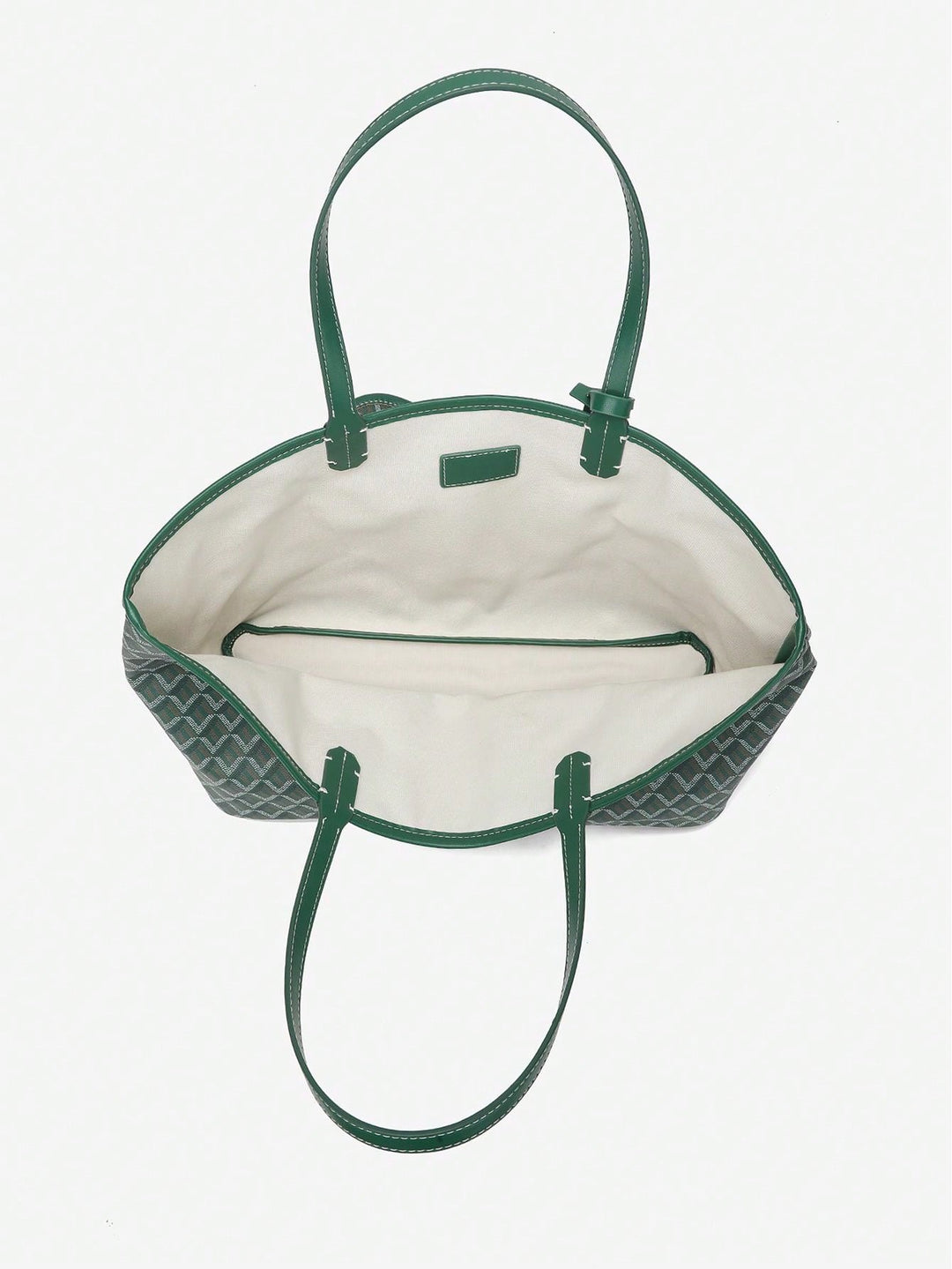 Empty lightweight tote bag, showcasing its minimalist design, spacious interior, and portability.