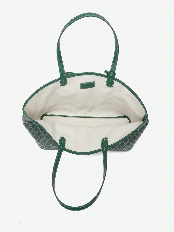 Empty lightweight tote bag, showcasing its minimalist design, spacious interior, and portability.
