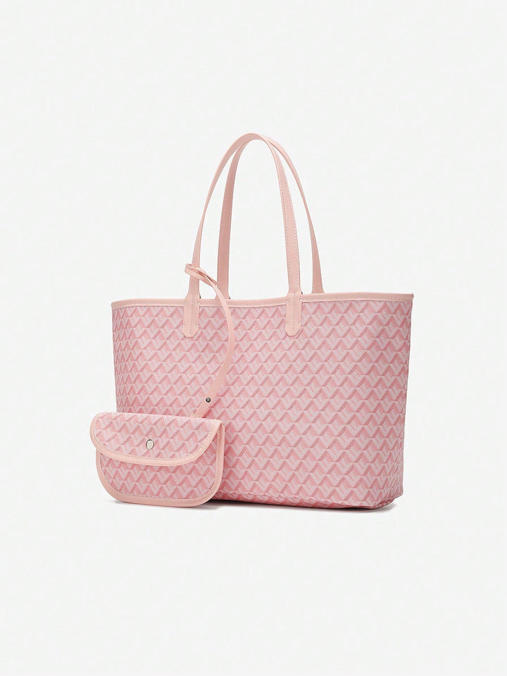 Close-up of the lightweight, durable fabric on a unisex daily carry tote bag.