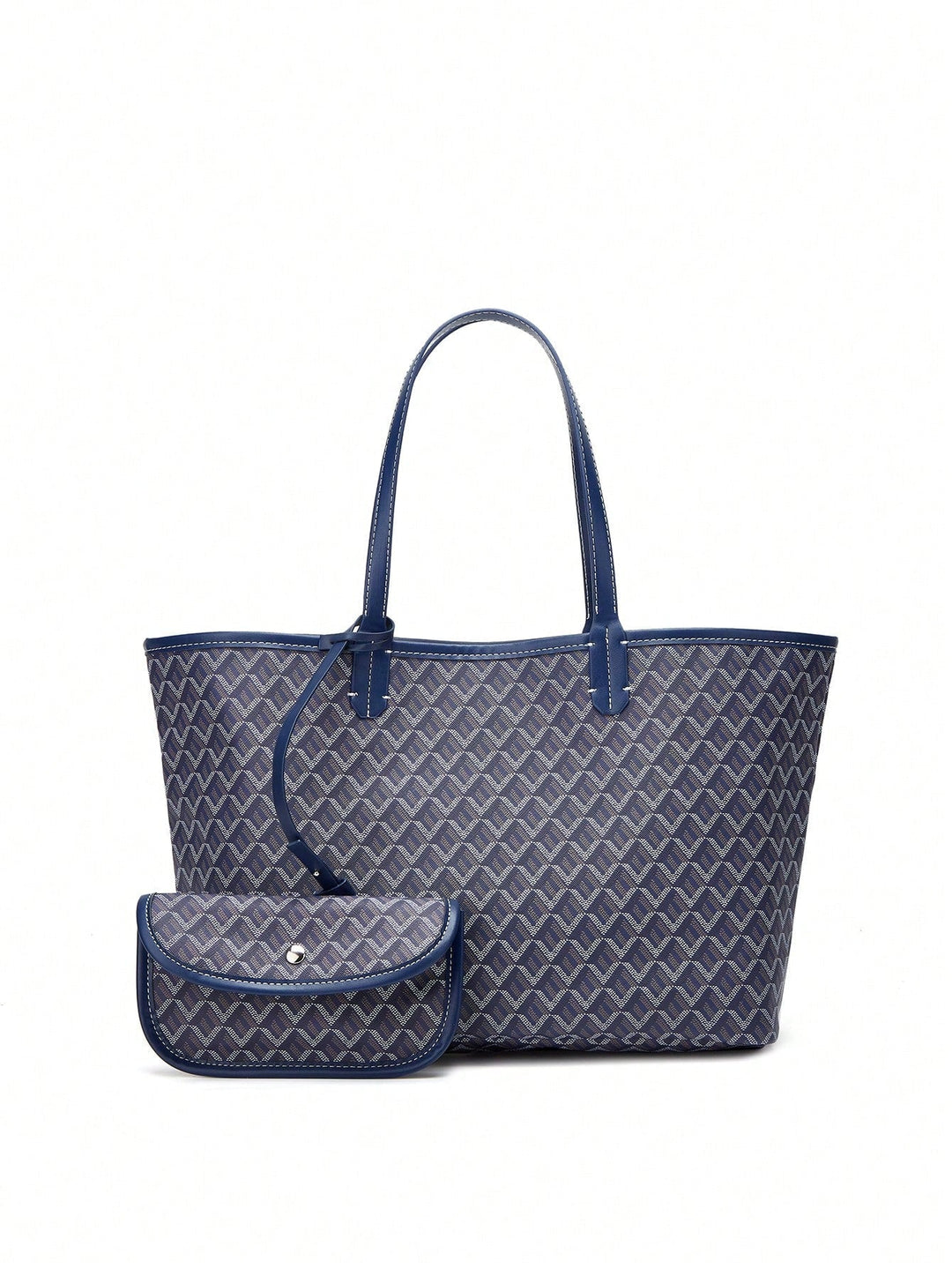 Unisex lightweight shoulder tote bag, worn comfortably by a student on campus.