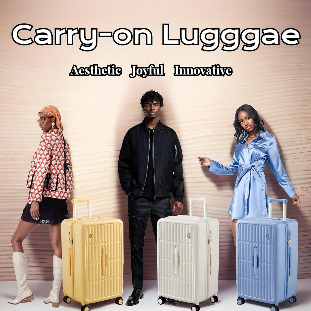 Secure unisex suitcase, durable and lightweight, with 360-degree spinner wheels.