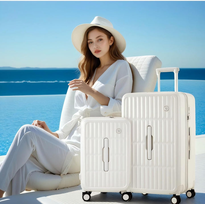 Business trip luggage: durable, lightweight, with secure packing and spinner wheels.