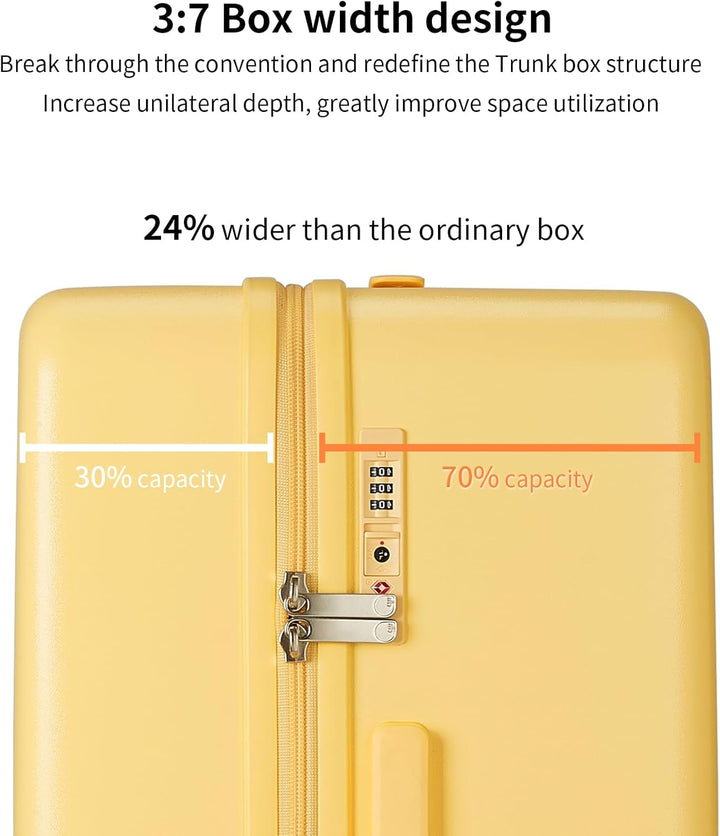 Organized packing luggage with lightweight design and durable multi-directional spinner wheels.