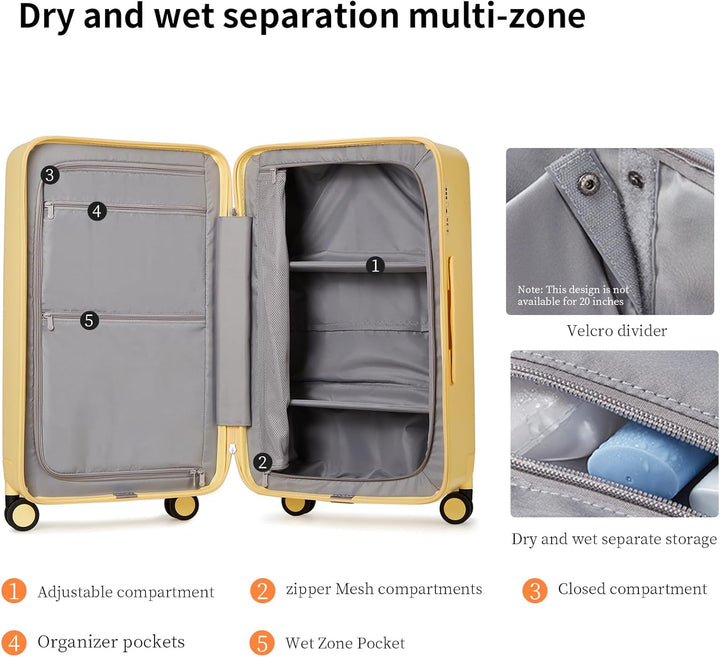 Secure unisex travel suitcase with smooth-glide spinner wheels, built for durability.