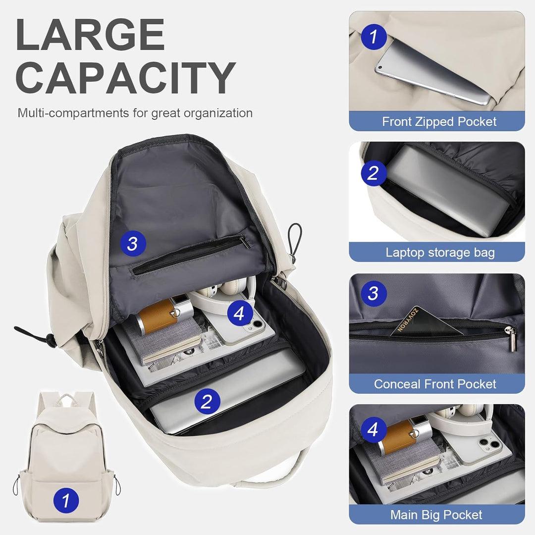 Durable water-resistant laptop bag, ideal for daily carry, work, and travel, unisex design.