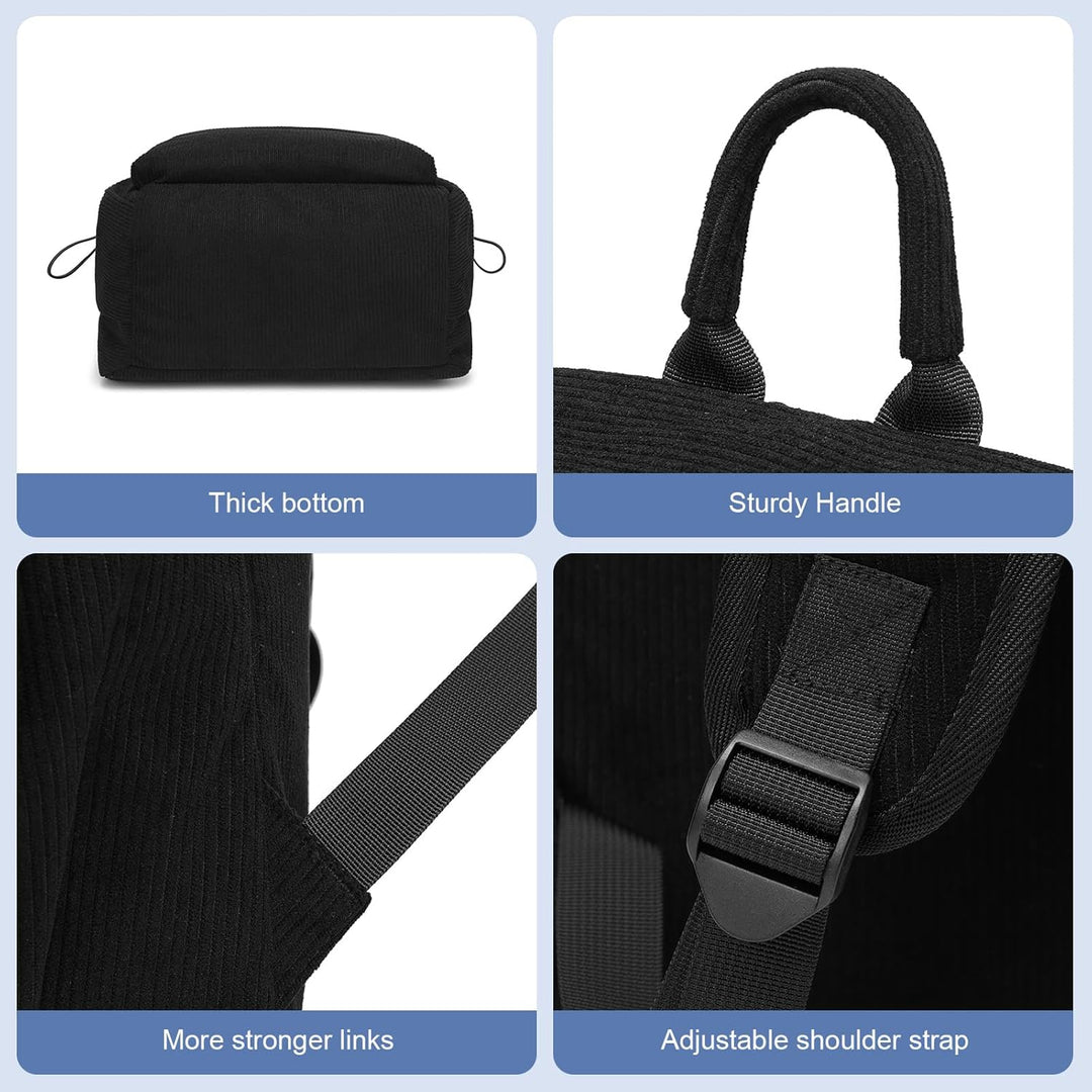 Organized lightweight travel backpack, water-resistant for laptops and essentials.