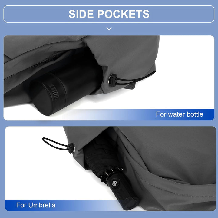 Unisex water-resistant school & travel backpack, organized for laptops & daily items.
