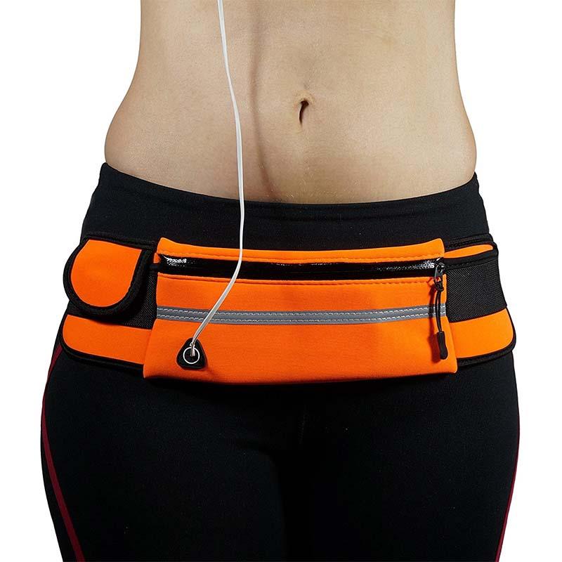 Unisex lightweight waterproof fitness waist pack, ideal for running, hiking, cycling, and gym workouts.