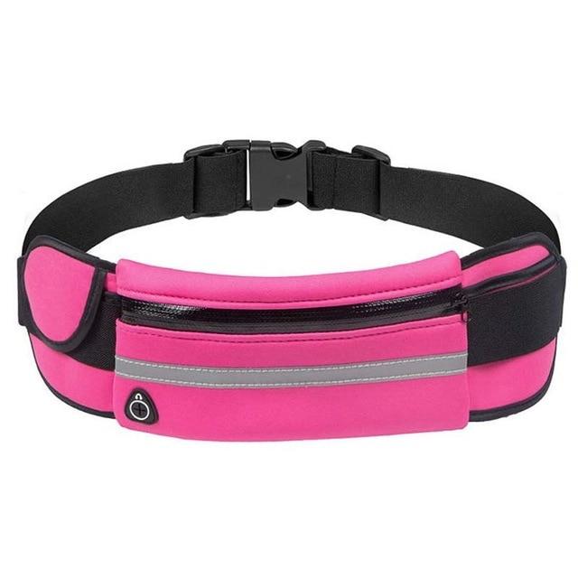 Durable waterproof fitness waist pack for hiking & outdoor sports, featuring an adjustable strap for comfortable unisex fit.