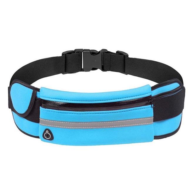 Versatile unisex lightweight waist pack, waterproof, adjustable, great for fitness, cycling, hiking, and travel.