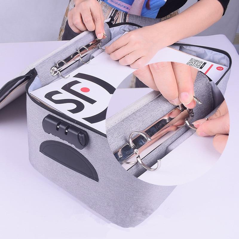 Waterproof travel document organizer; lockable security case for passports, cards, and important files.
